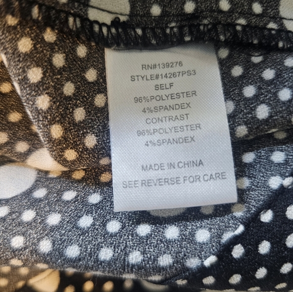 Daniel Rainn Polka Dot Colorblock Blouse Size S - Picture 8 of 11